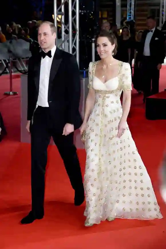 Prince William and Duchess Catherine arrive at the BAFTAs red carpet on February 2, 2020.