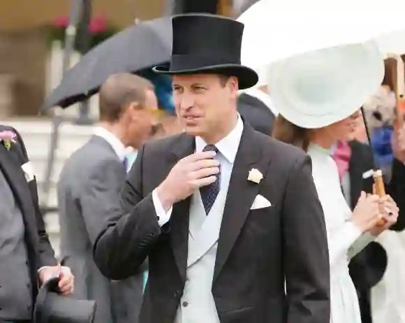 Prince William Kate Middleton royal garden party Buckingham Palace rain hats photos pictures 2022 Prince Edward Sophie Wessex