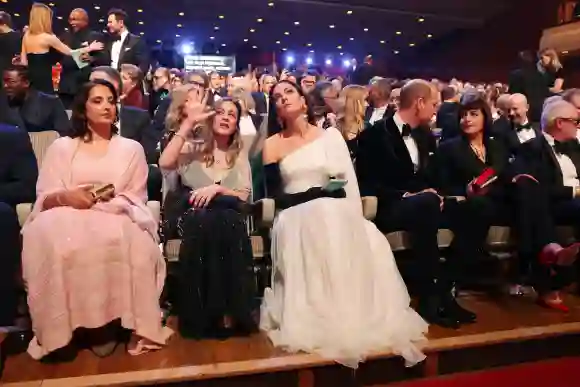 Prince William Princess Kate BAFTA film awards 2023 dress Alexander McQueen pictures photos