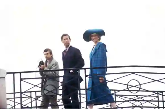 Prince Charles Prince of Wales and Diana Princess of Wales visit Venice Diana is wearing an out