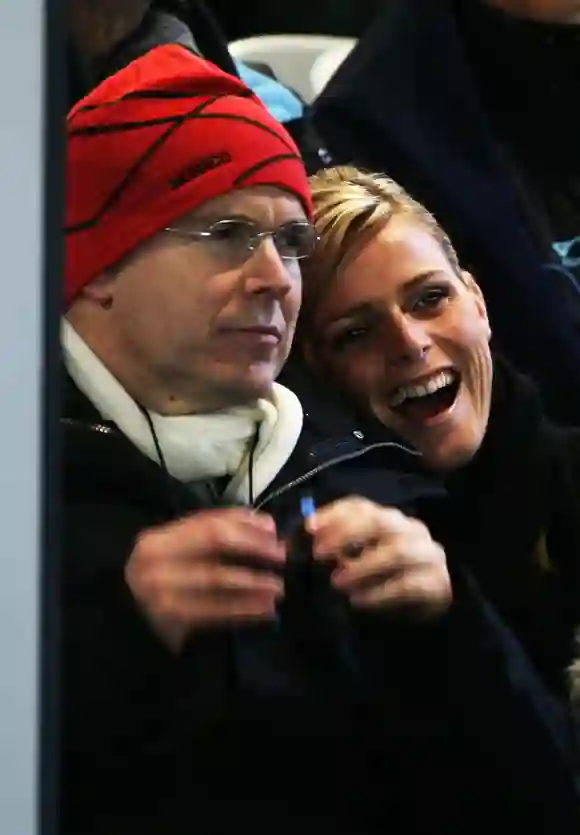 Princess Charlene of Monaco and Prince Albert at the Turin 2006 Winter Olympic Games
