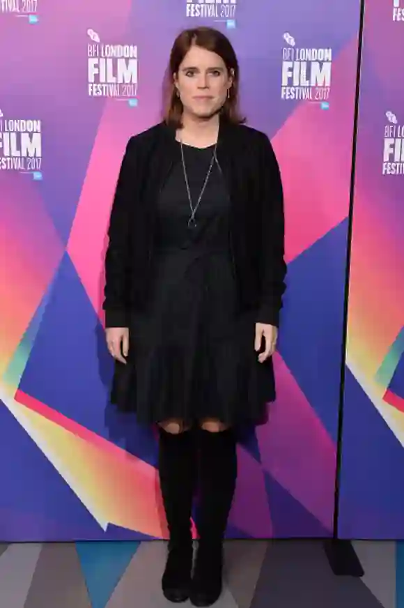 LONDON, ENGLAND - OCTOBER 13:  Princess Eugenie of York arrives at the European premiere of "Jane" during the 61st BFI London Film Festival at Picturehouse Central on October 13, 2017 in London, England.  (Photo by Jeff Spicer/Jeff Spicer/Getty Images for WDW Entertainment)