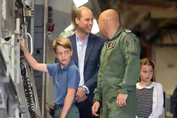 Prince George and Prince William in July 2023