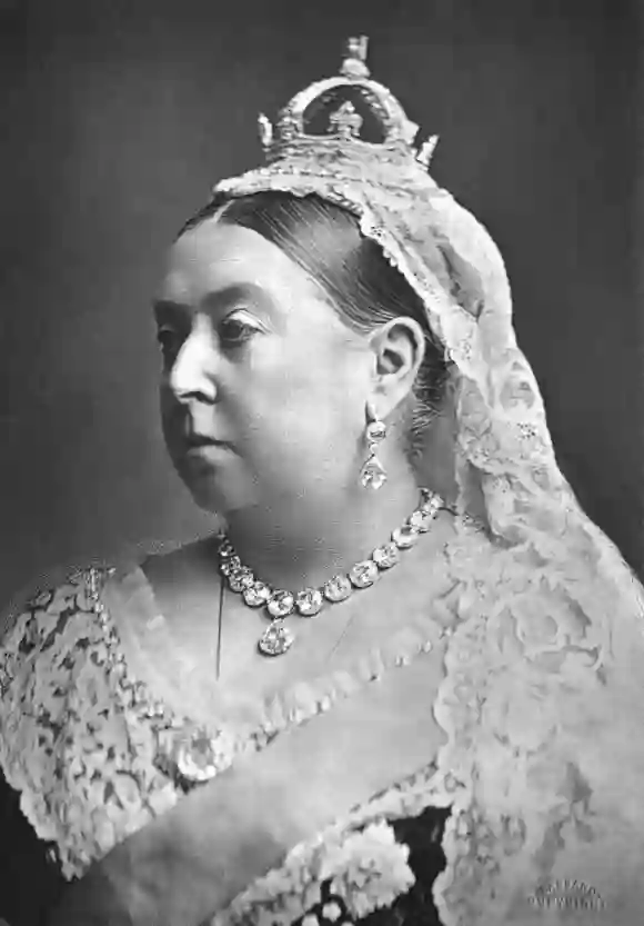 Queen Victoria in an 1882 photographic portrait.