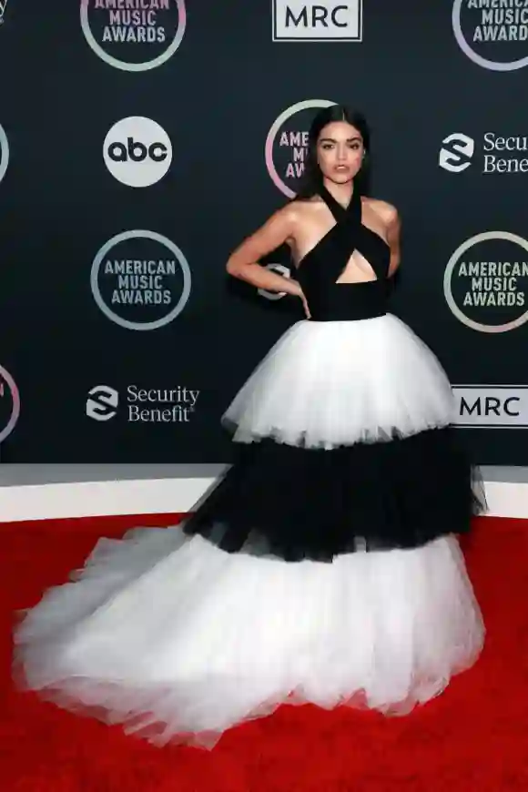 Rachel Zegler attends the 2021 American Music Awards at Microsoft Theater.