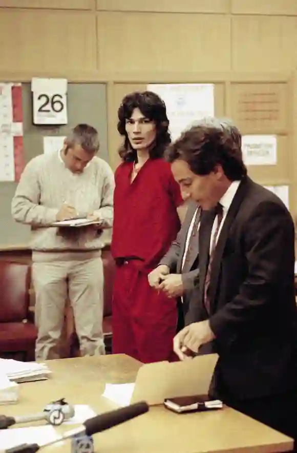 RICHARD RAMIREZ, center, stands between his attorneys in a San Francisco courtroom.