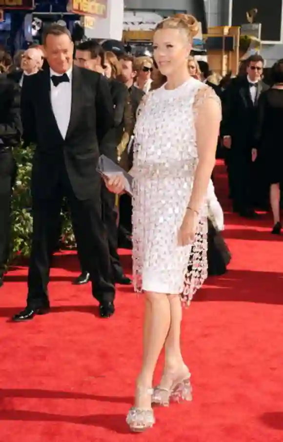 LOS ANGELES, CA - AUGUST 29:  Actors Tom Hanks (L) and Rita Wilson arrive at the 62nd Annual Primetime Emmy Awards held at the Nokia Theatre L.A. Live on August 29, 2010 in Los Angeles, California.  (Photo by Jason Merritt/Getty Images)