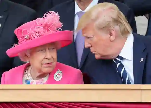 Royal family awkward funny pictures moments Queen Elizabeth II and Donald Trump in 2019.