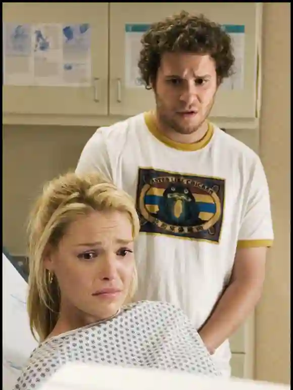 Katherine Heigl and Seth Rogen in Knocked Up.