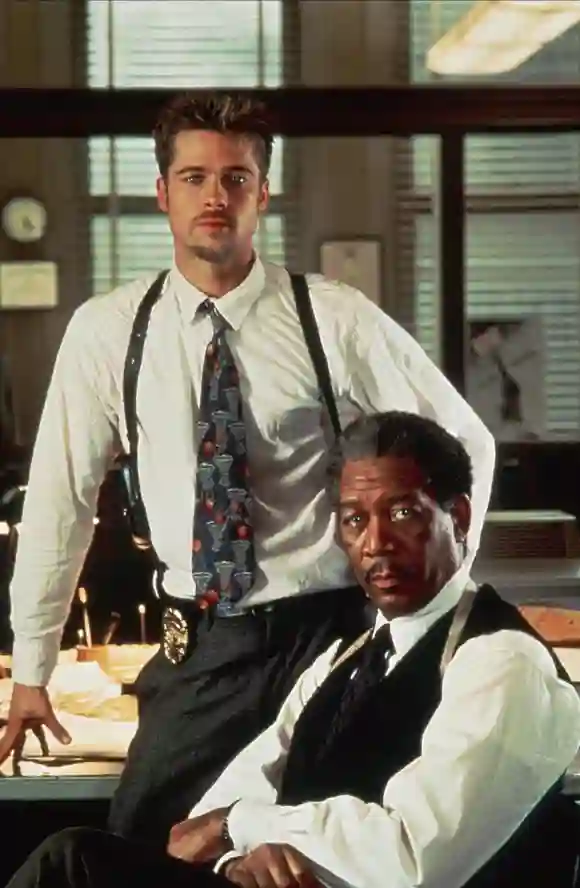 Seven (1995) directed by David Fincher starring Brad Pitt and Morgan Freeman.