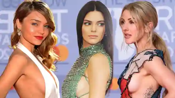 t's a trend that looks deep - the sideboob! The Hollywood ladies are excited about the new cleavage and wear their neckline on the side.