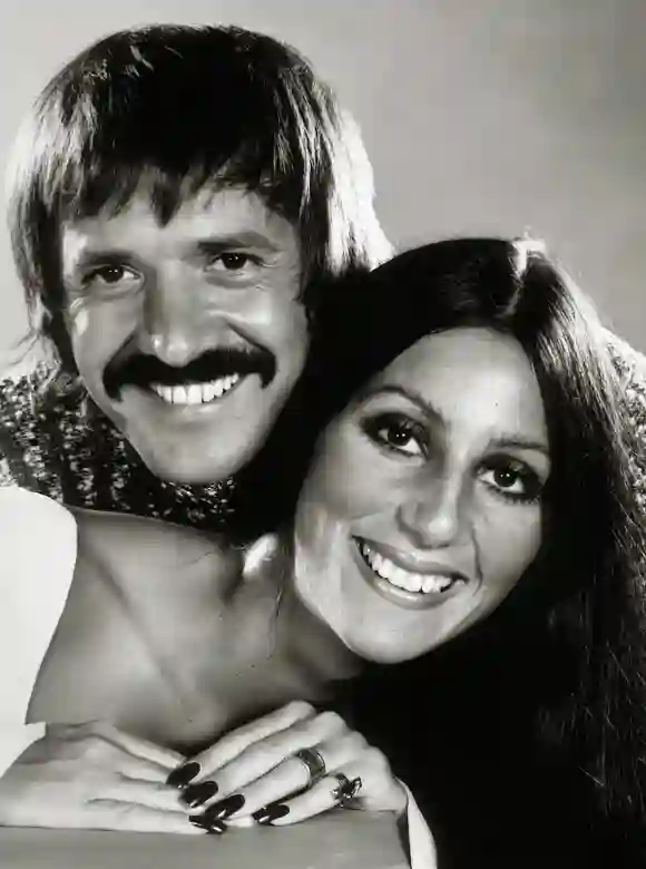 Sonny Bono and Cher Bono, The Sonny & Cher Comedy Hour circa 1974 CBS File Reference 33848-757THA Hollywood CA USA PUBLI