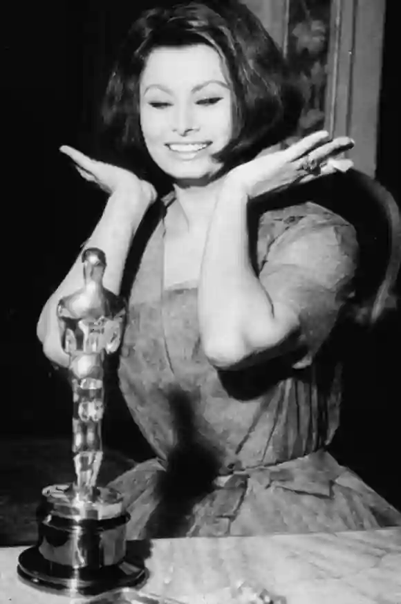 Sophia Loren With Best Actress Oscar