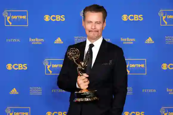 PASADENA, CALIFORNIA - JUNE 18: Outstanding Guest Performance winner in a Drama Series Ted King at the 2022 Creative Arts & Lifestyle Emmys Winner's Walk at Pasadena Convention Center on June 18, 2022 in Pasadena, California. (Photo by Frazer Harrison/Getty Images)