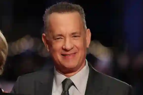 Tom Hanks poses on the red carpet on arrival for the European Premiere of The Post.