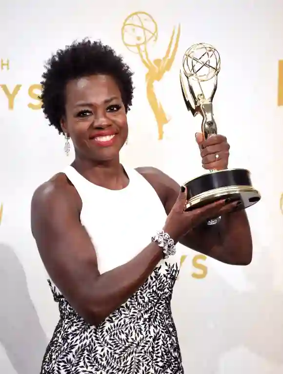 Viola Davis, winner of Outstanding Lead Actress in a Drama Series for "How to Get Away with Murder", poses in the press room at the 67th Annual Primetime Emmy Awards