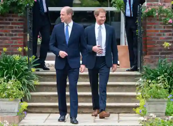 Prince William and Harry Did Most Touching Thing Before Diana Statue Unveiling reunion royal family memories 2021 news brothers