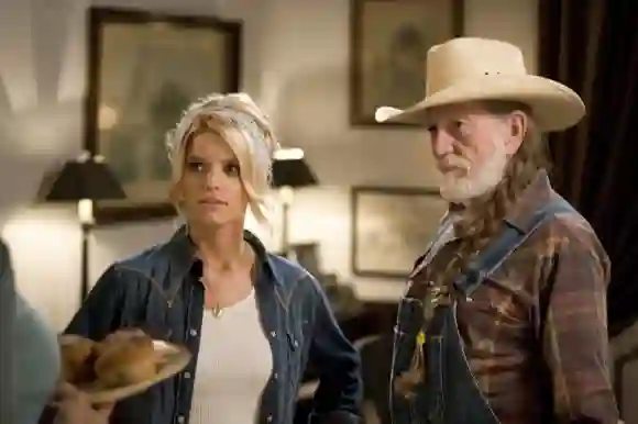 Willie Nelson and Jessica Simpson in 'The Dukes of Hazzard'