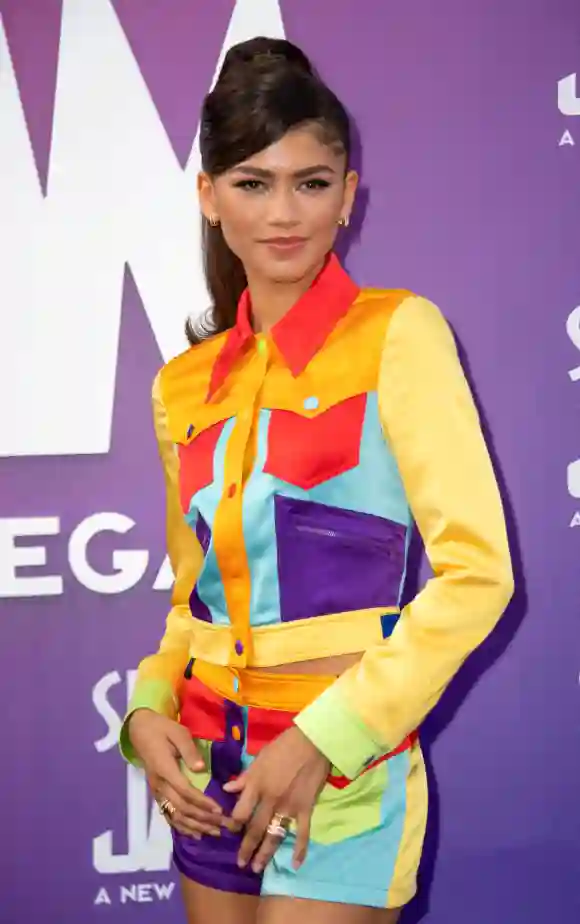 Zendaya arrives at the Warner Bros Pictures world premiere of "Space Jam: A New Legacy"