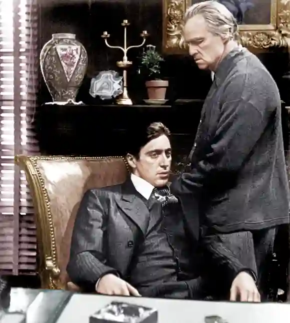 Al Pacino and Marlon Brando in 'The Godfather'