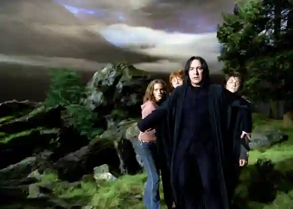 Emma Watson, Rupert Grint, Alan Rickman y Daniel Radcliffe en una escena de la película 'Harry Potter and the Prisoner of Azkaban'