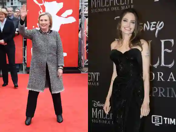 Hillary Clinton and Angelina Jolie.