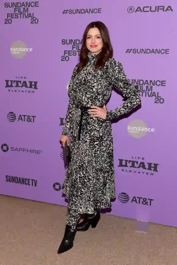 Anne Hathaway attends "The Last Thing He Wanted" premiere at Eccles Center Theatre on January 27, 2020