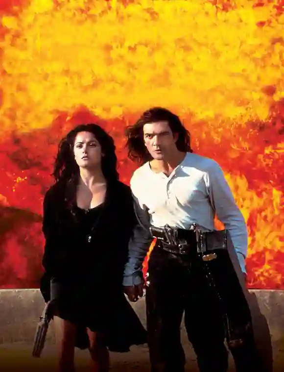 Antonio Banderas and Salma Hayek in 'Desperado' 1995.