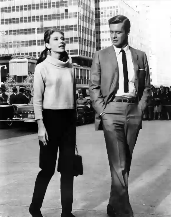 Audrey Hepburn and George Peppard in 'Breakfast at Tiffany's'
