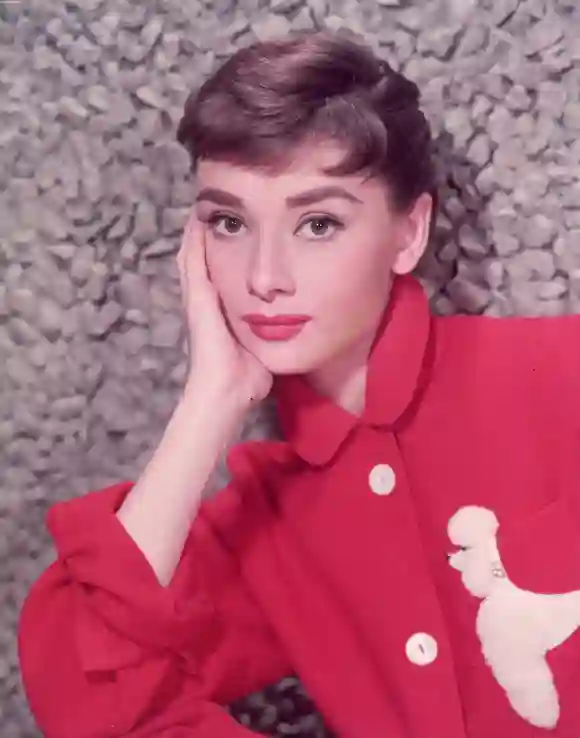 Portrait shot of Audrey Hepburn circa 1955