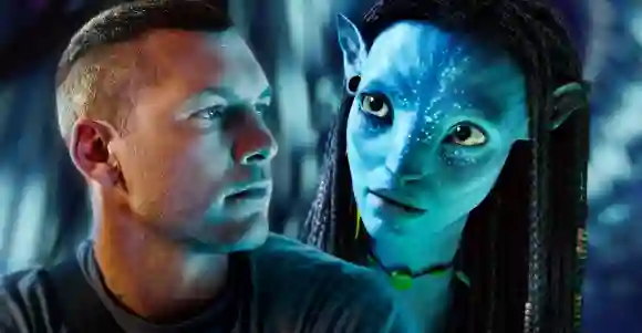Sam Worthington and Zoe Saldana in 'Avatar'.