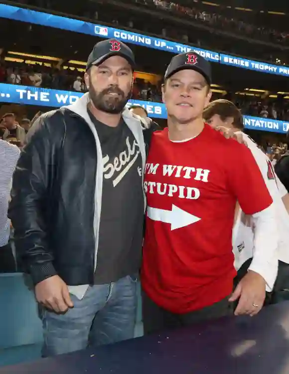 Ben Affleck and Matt Damon 2018 World Series