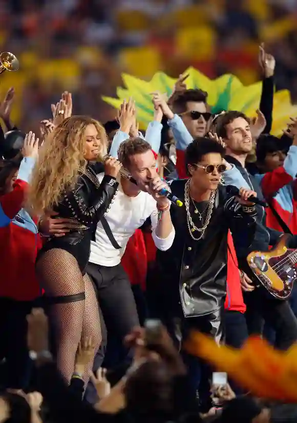Beyonce, Chris Martin and Bruno Mars
