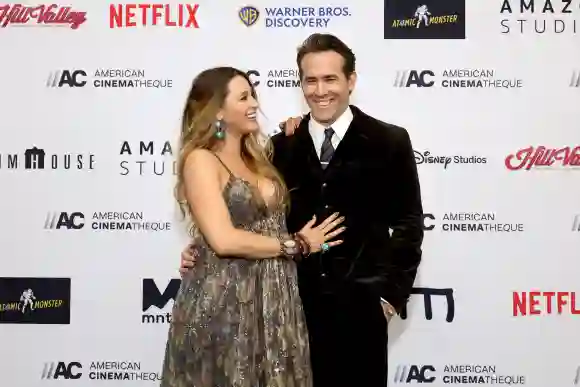 Pregnant Blake Lively and her husband Ryan Reynolds at the American Cinematheque Awards in November 2022