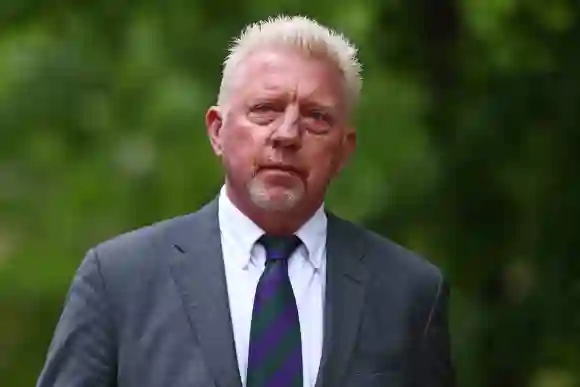 Boris Becker avec un visage triste à Londres en avril 2022.