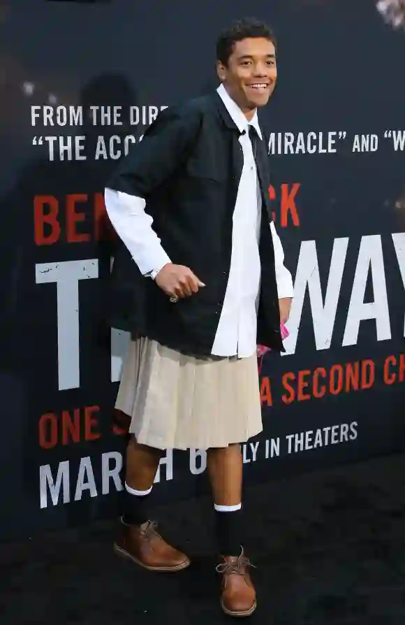 Brandon Wilson at Warner's premiere of "The Way Back" in Los Angeles, California, 2020.