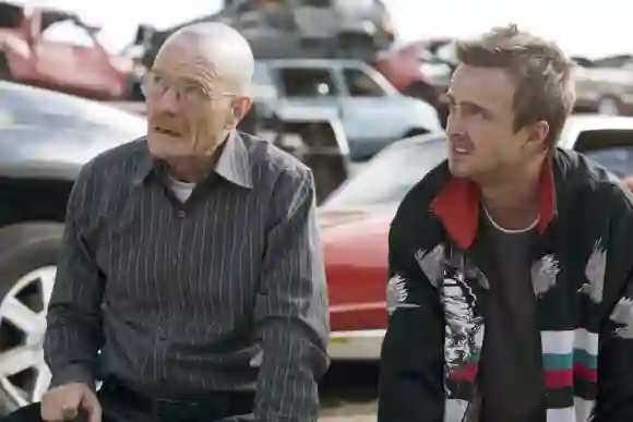 BREAKING BAD, (from left): Bryan Cranston, Aaron Paul, Seven Thirty Seven , (Season 2, aired March 8, 2009), 2008-. phot