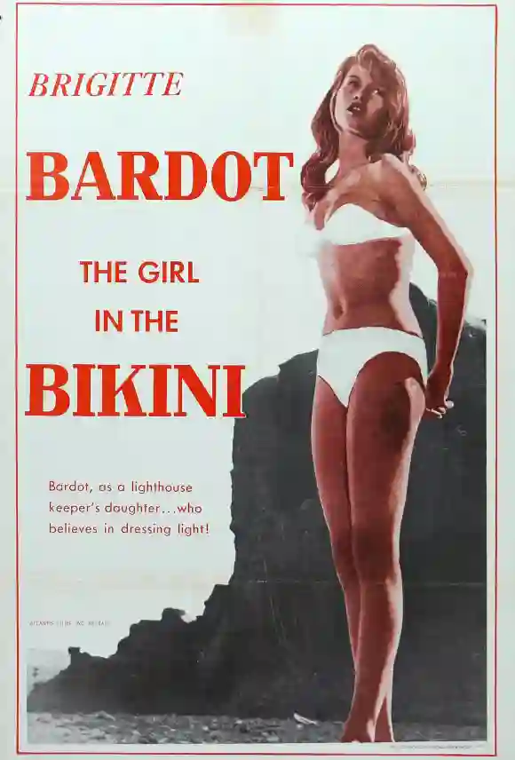 The Girl in the Bikini 1952 (aka Manina, la fille sans voiles) Poster Hollywood. Brigitte Bardot