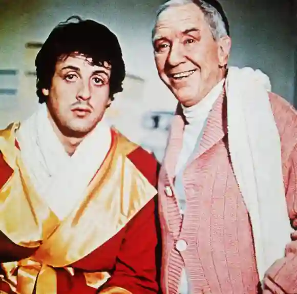 Sylvester Stallone and Burgess Meredith in 'Rocky'