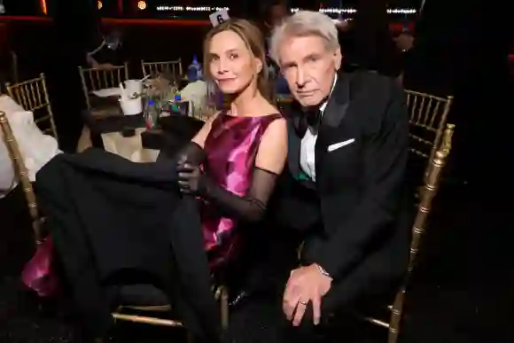 Calista Flockhart and Harrison Ford