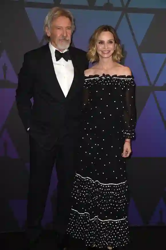 Calista Flockhart y Harrison Ford en 2018