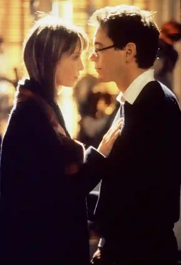 Calista Flockhart and Robert Downey Jr. in 'Ally McBeal'.