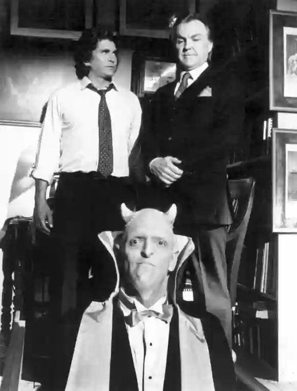 Michael Landon, Anthony Zerbe y Michael Berryman en una escena de la serie 'Camino al cielo'