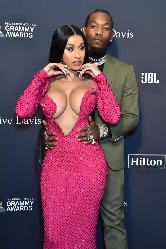 Cardi B y Offset asisten a la gala previa a los GRAMMY y al GRAMMY Salute to Industry Icons Honoring Sean "Diddy" Combs el 25 de enero de 2020.