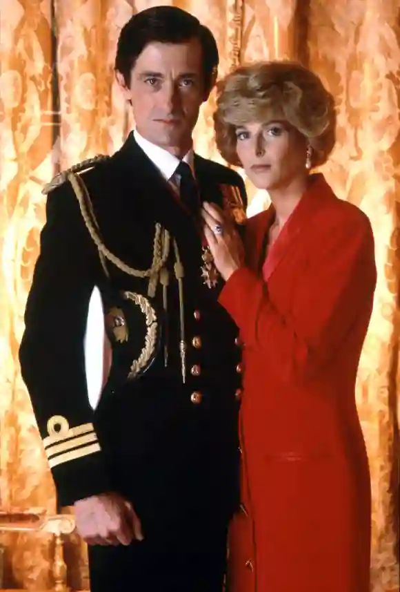 Roger Rees and Catherin Oxenberg in 'Charles and Diana: Unhappily Ever After'.