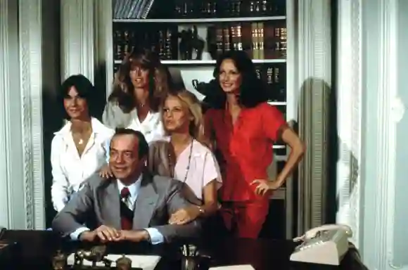 Kate Jackson, Farrah Fawcett, David Doyle, Cheryl Ladd, Jaclyn Smith in 'Charlie's Angels'