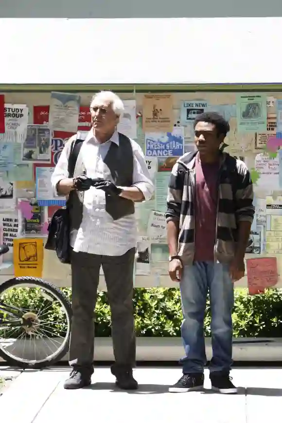 Chevy Chase and Donald Glover in 'Community'.