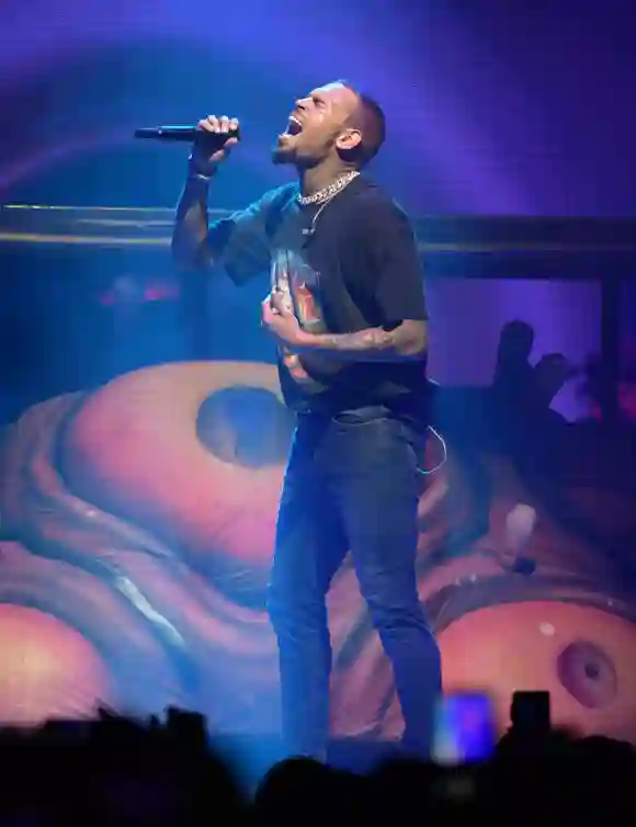 Chris Brown performs at Bridgestone Arena on September 04, 2019