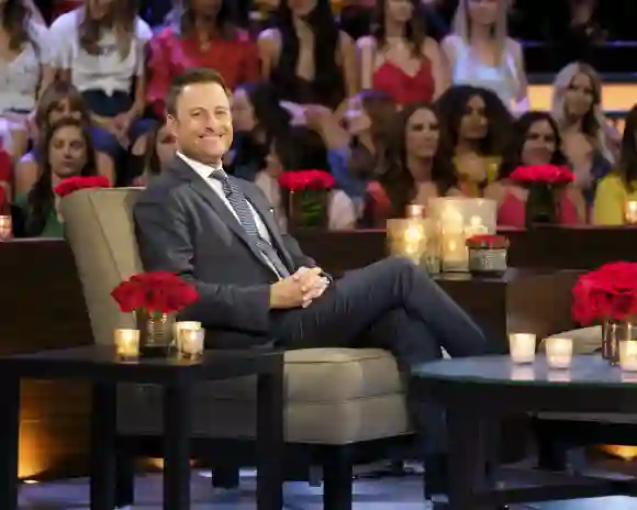 Chris Harrison at the Men Tell All episode of The Bachelorette in 2019