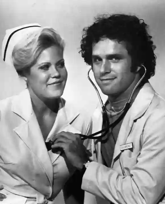 Christopher Norris and Gregory Harrison on 'Trapper John, M.D.'.